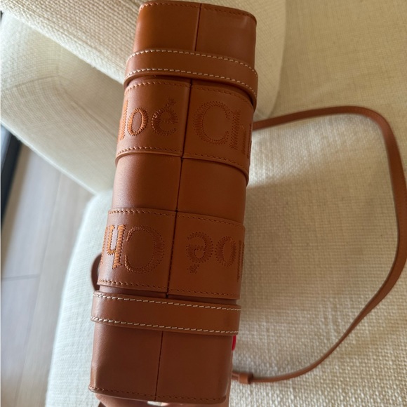 Chloe Woody Tote in Caramel Leather - Picture 7 of 11